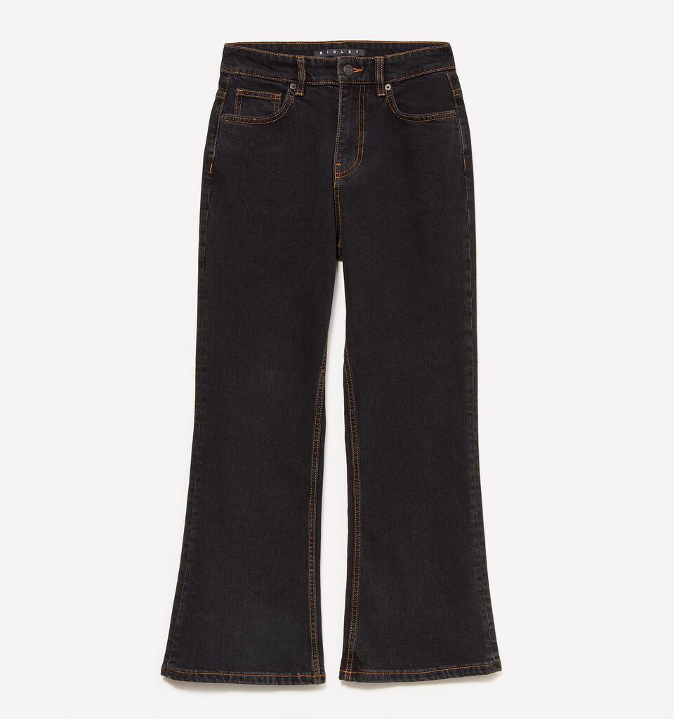 Black bootcut jeans - mid season sale women - Black | Sisley image number 5